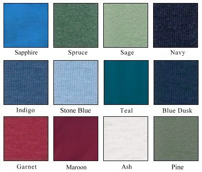 Fabric color swatches